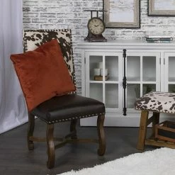 Flash Sale ⭐ Crestview Collection Mesquite Ranch Faux Cowhide Dining Chair ❤️ -Crestview Collection shop unnamed file 178