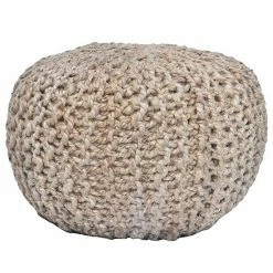 Coupon ???? Crestview Collection Jute Woven Pouf ⭐