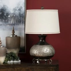 Cheap ???? Crestview Collection Silver Finish Canyon Table Lamp ???? -Crestview Collection shop unnamed file 490