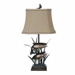 Buy ???? Crestview Collection Upstream Patina Fish Table Lamp ????