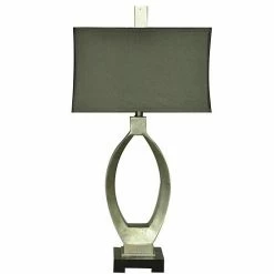 Budget ???? Crestview Collection Camden Silver Finish Table Lamp ????