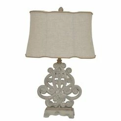 Deals ⌛ Crestview Collection Sarah Rustic White Wash Table Lamp ????