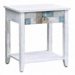 Hot Sale ???? Crestview Collection South Shore Nautical Patchwork End Table ❤️