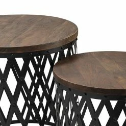Outlet ⌛ Crestview Collection Bengal Manor Industrial End Table 2-piece Set ❤️ -Crestview Collection shop unnamed file 754