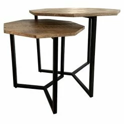 Coupon ???? Crestview Collection Charles Nesting Geometric End Table 2-piece Set Set Of 2 Tables ❤️
